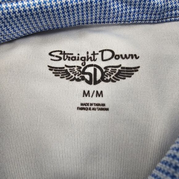 Straight Down Men's Blue Golf Polo Shirt Somerby Golf Course Logo Size M - Picture 5 of 12